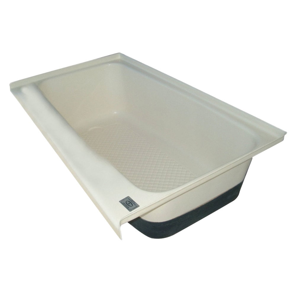 Polar White ABS Alcove Bath Tub with Left Hand Drain