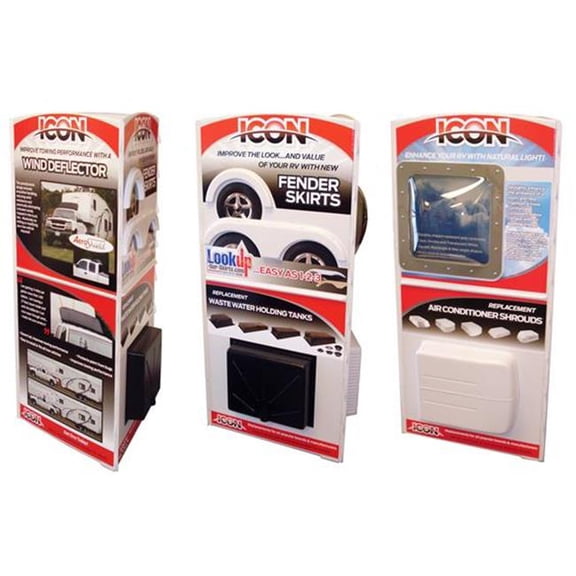 Icon 12200 Tri Panel Display