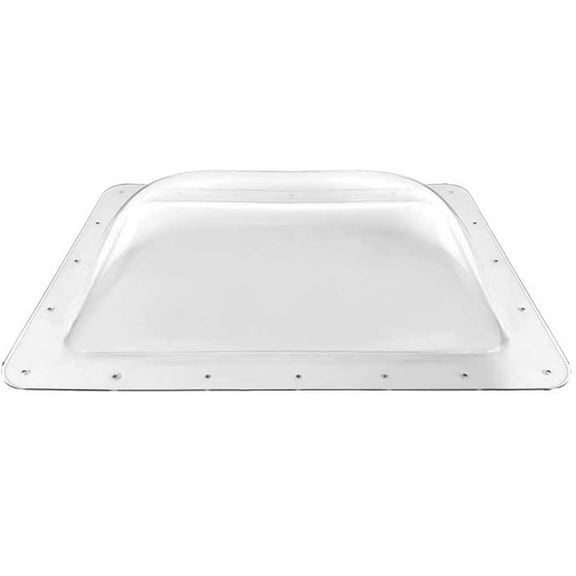 Icon 14147 Skylight; 5-Inch-High Bubble Type Dome; Rectangular; For 22 Inch Length x 14 Inch Width Opening; 26 Inch Length x 18 Inch Width Flange; Clear; Polycarbonate; Without Blind; Single