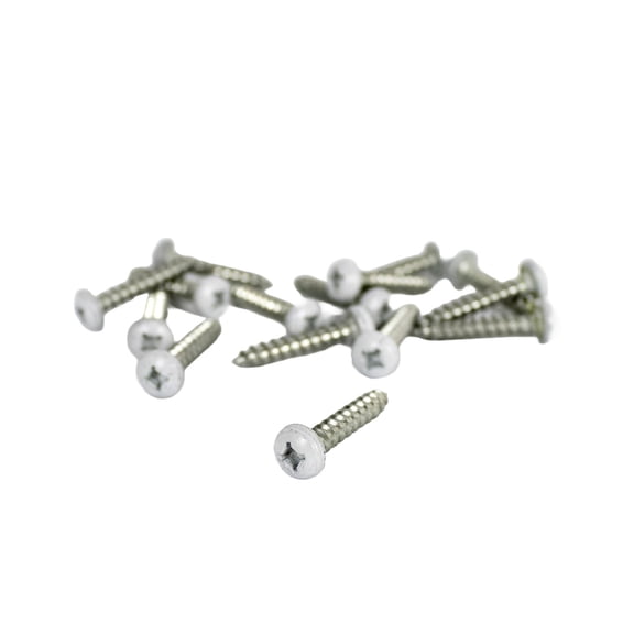 Icon 14690 Painted Fender Installation Screws - Polar White, Qty 15