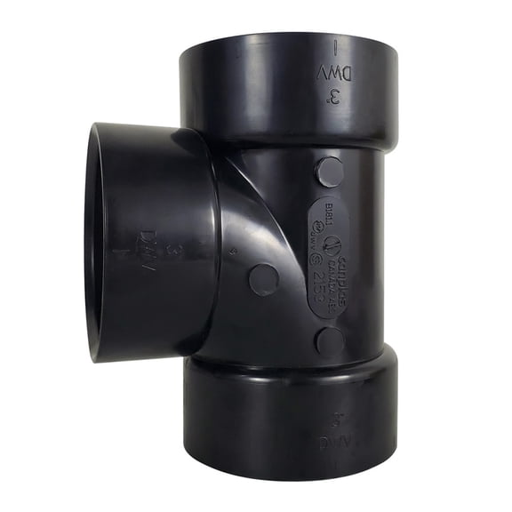 Icon 14848 ABS Fitting - San Tee-Wye, 3", Hub-Hub-Hub