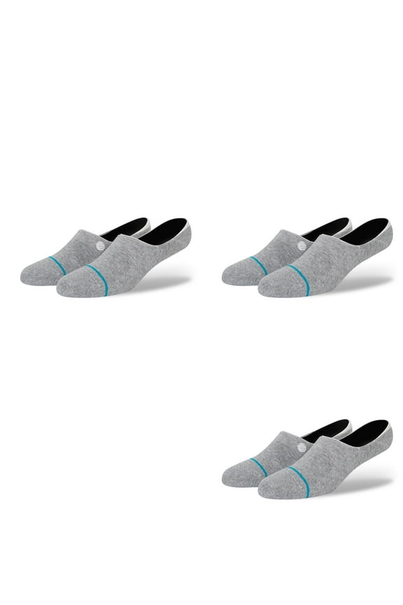 Icon 3 Pack No Show Socks Stance Mens Heather L