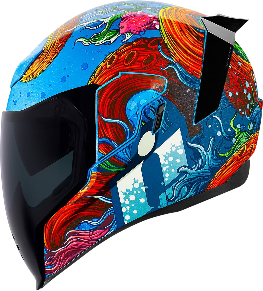 Icon Airflite Inky Blue Motorcycle Helmet LG Jordan Ubuy