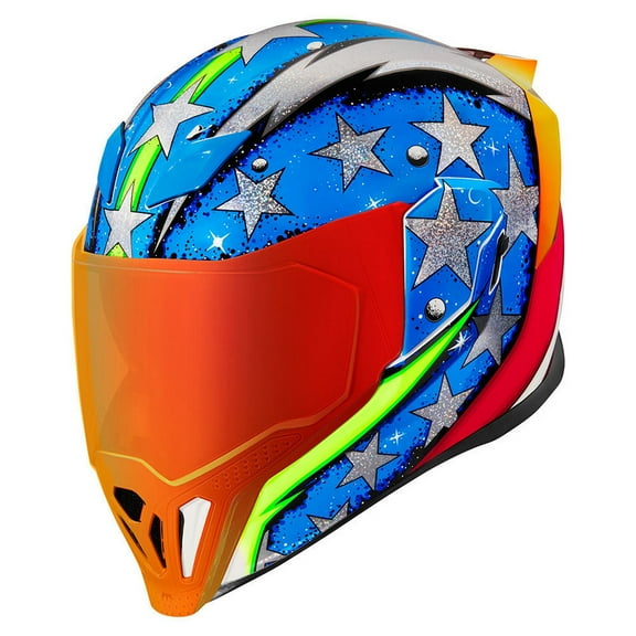Icon Airflite Space Force Glory Motorcycle Helmet Blue/Multicolor SM