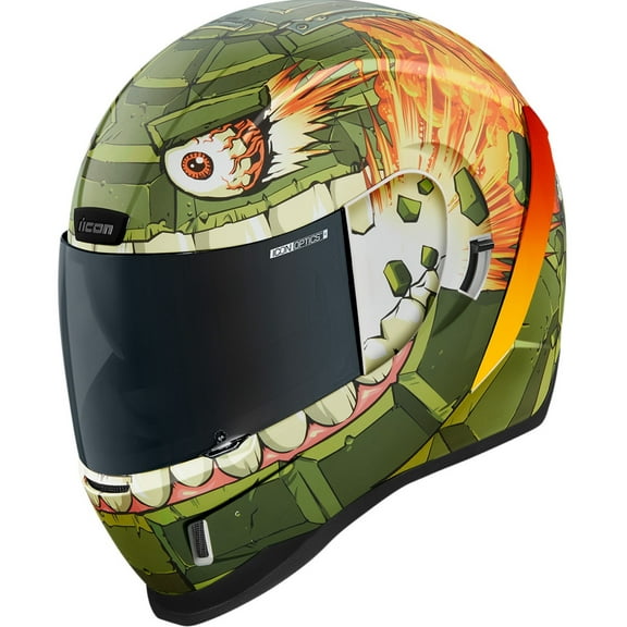 Icon Airform Grenadier Motorcycle Helmet Green XS