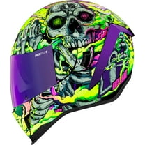 Icon Airform Hippie Dippy Motorcycle Helmet Green/Purple XS