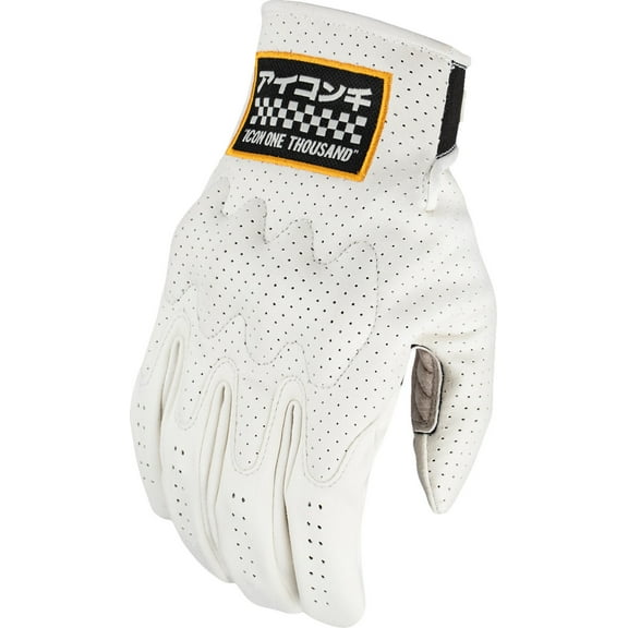 Icon Airform Slabtown CE Mens Motorcycle Gloves White XL