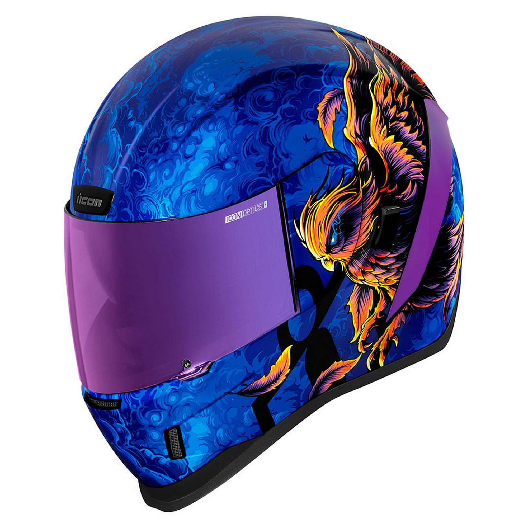 Icono Airform Warden Casco de Motocicleta Azul, El Salvador Ubuy