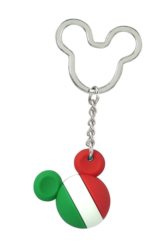 Icon Ball Key Chain - Disney - Mickey Flag Key Ring - Mexico New 85721