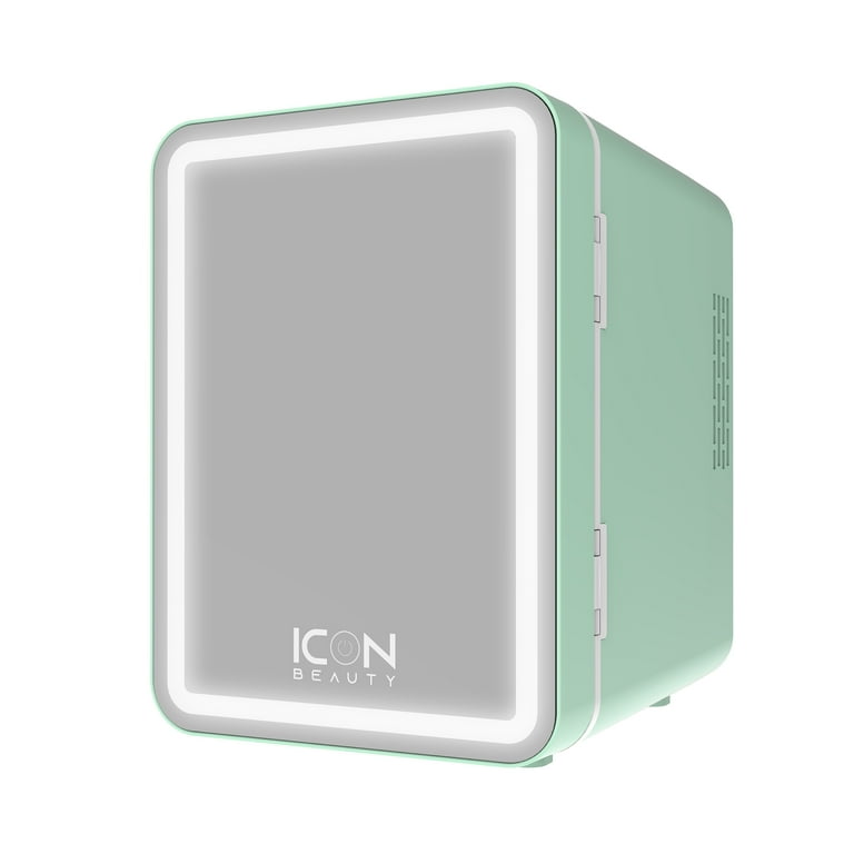 Icon Beauty LED Mirror Door 6.75in. Mini Cooler 4 Liter Compact
