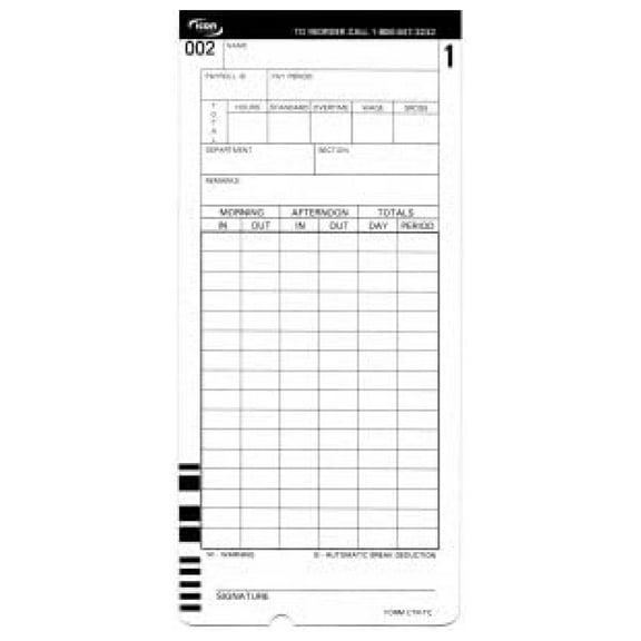 Icon CT-900 Time Cards - 200 Pack - Compatible with Icon Time Clocks - Numbered 1-100 (2 x 100 Cards) - Timekeeping Supplies for Accurate Payroll
