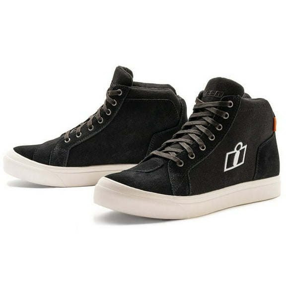 Icon Carga CE Mens Textile Motorcycle Riding Boots Black/White 14 USA