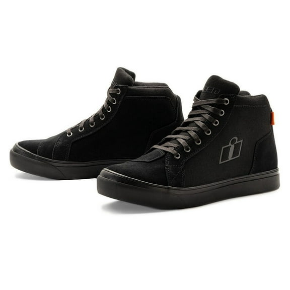 Icon Carga CE Mens Textile Motorcycle Riding Boots Stealth Black 9 USA