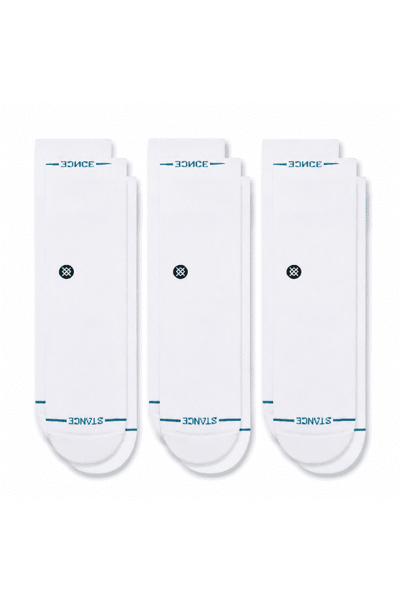 Icon Classic Casual Crew Socks 3-pack Ton Blend And Cushioning Arch Support