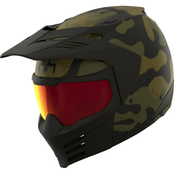 Icon Elsinore Magnacross Modular Motorcycle Helmet Green LG