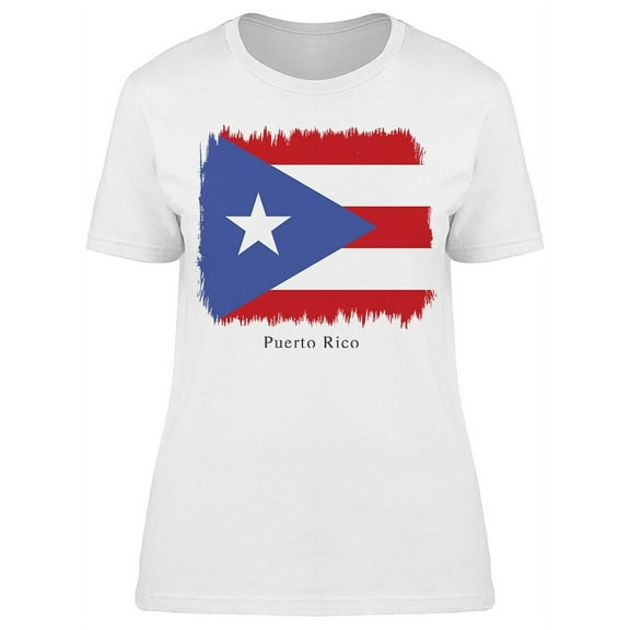 Icon Flag Of Puerto Rico Icon T-Shirt Women -Image by Shutterstock, Female Medium