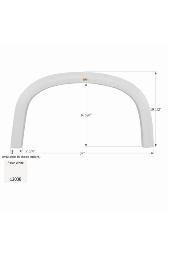 Four Winds Single RV Fender Skirt, Polar White