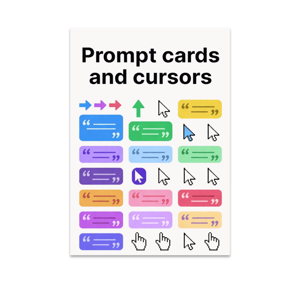Icon Grid Wall Decor - Prompt Design Enthusiast - 13x19 Poster Print
