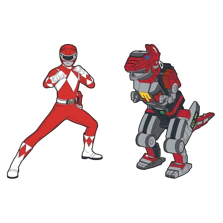 Icon Heroes - Power Rangers Red Ranger X Tyrannosaurus Zord Pin Set [APPAREL] Pin, Collectible