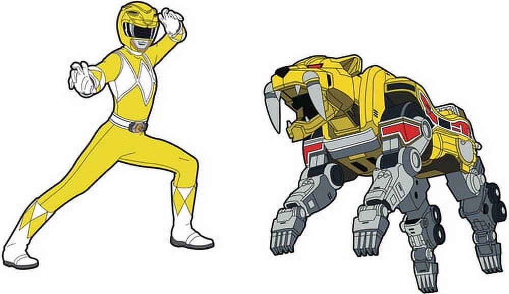 Icon Heroes - Power Rangers Yellow Ranger X Sabertooth Tiger Zord Pin ...