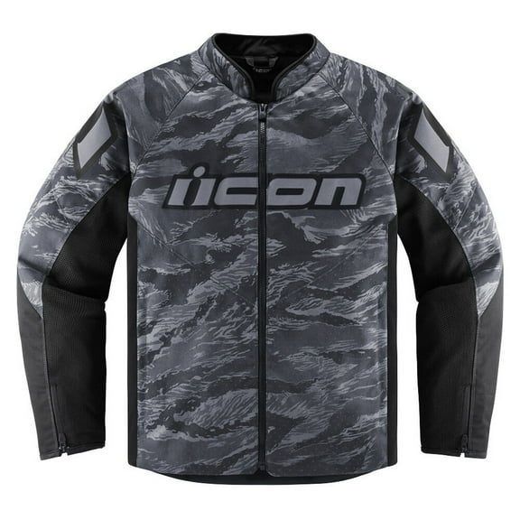 Icon Hooligan CE Tigers Blood Mens Motorcycle Jacket Gray MD
