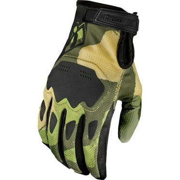 Icon Hooligan Magnacross Mens Textile Motorcycle Gloves Tan Camo XXL