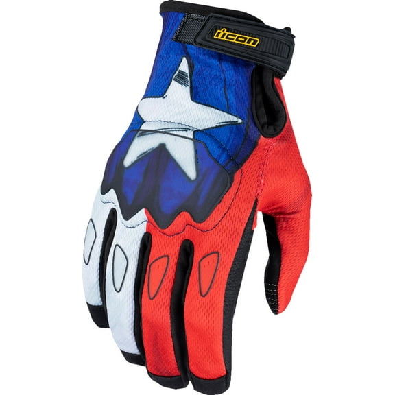 Icon Hooligan Tejas Libre CE Mens Textile Motorcycle Gloves Blue LG