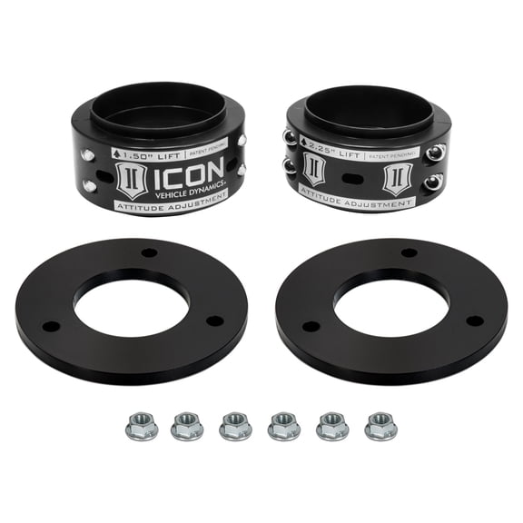 ICON Alloys 17-20 Ford Raptor .5-2.25" Lift Adjustment Collar Front Leveling Kit