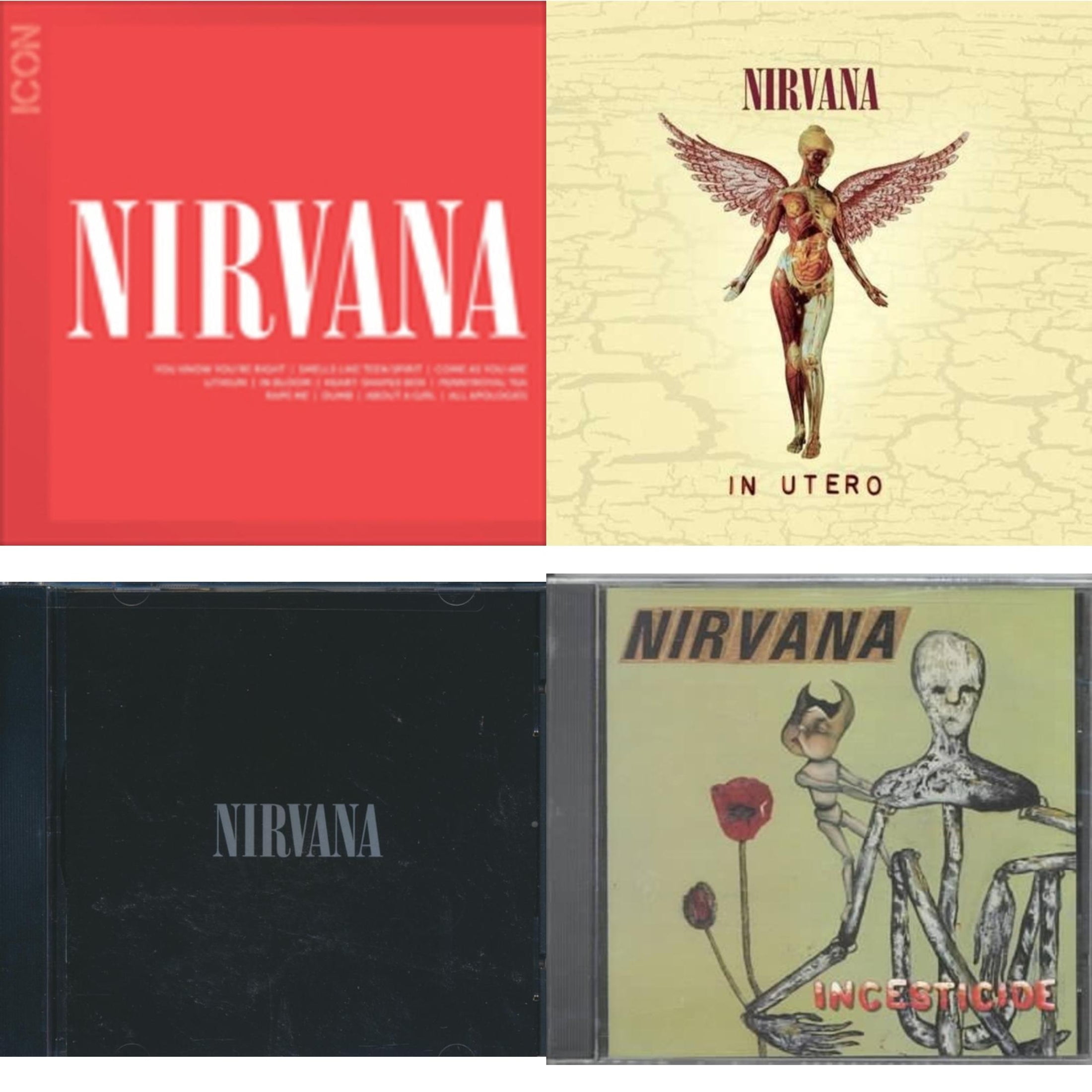 Icon & In Utero & Nirvana & Incesticide [CD Bundle] - Walmart.com
