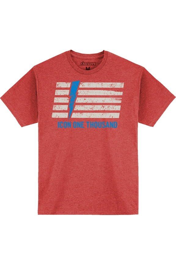 Invasion Stripe Mens Short Sleeve T-Shirt Red MD