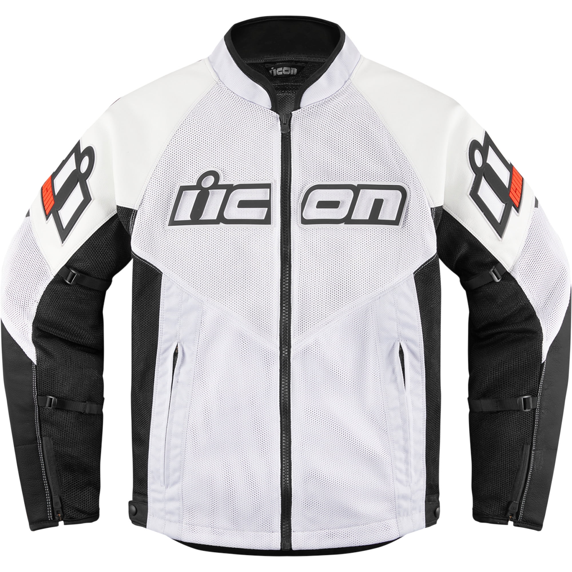 Icon Mesh AF CE Mens Leather Motorcycle Jacket White MD - Walmart.com