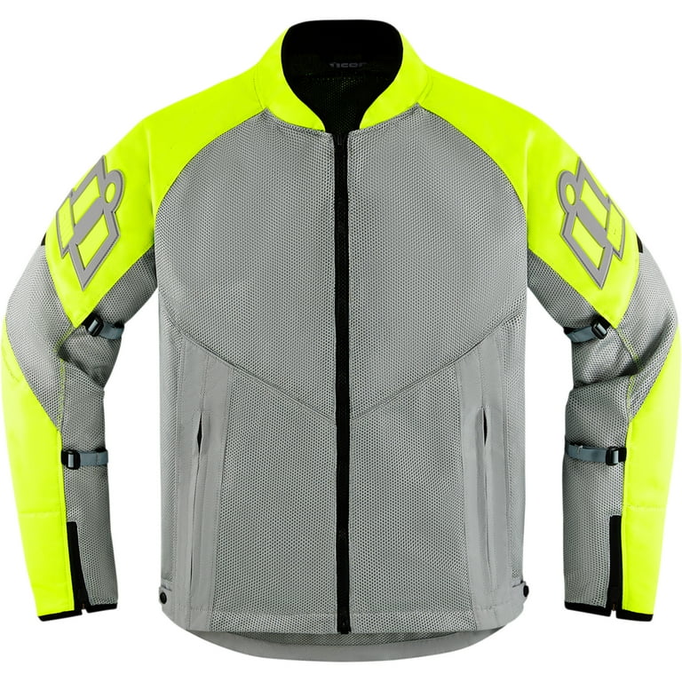 Icon Mesh AF CE Mens Textile Motorcycle Jacket Hi-Vis 3XL