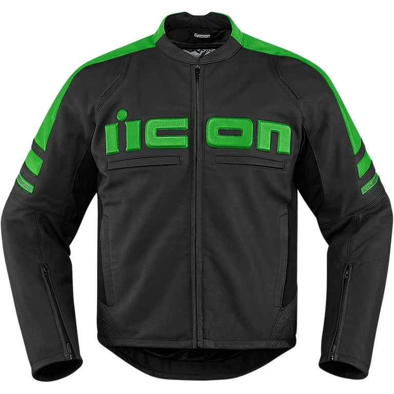 ジャケット・アウター AND logo leather jacket Event Leather Men's Black Sporty Scooter Crossover