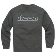 Icon OG Slant Mens Pullover Crewneck Sweatshirt Charcoal XL