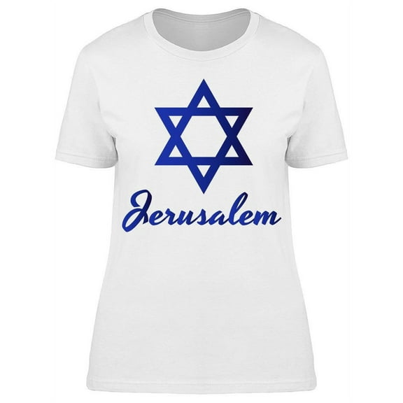 Icon Of Blue David Star  T-Shirt Women -Image by Shutterstock, Female Medium