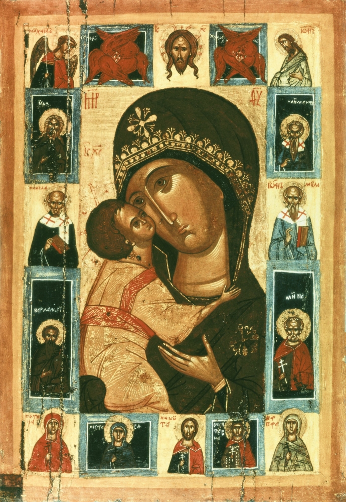 Icon Of The Virgin Of The Tenderness Canvas Art - (18 x 24)