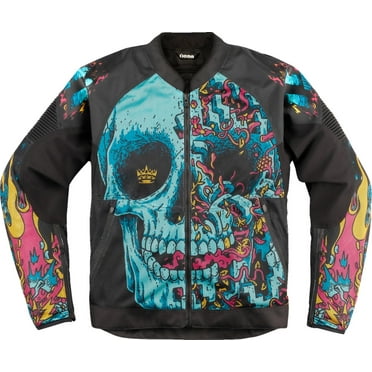 Icon Overlord 3 Mesh Munchies CE Mens Motorcycle Jacket Black MD