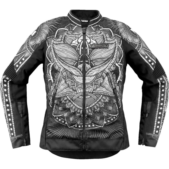 Icon Overlord 3 Noble CE Womens Motorcycle Jacket Black MD