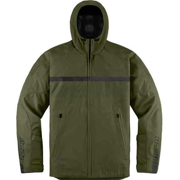 Icon PDX3 CE Mens Textile Motorcycle Jacket Olive 3XL