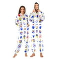 thumbnail image 1 of Icon Pattern Adult onesie Pajamas, Crystal Velvet Ultra Soft Warm Jumpsuit for Men and Women, 1 of 7