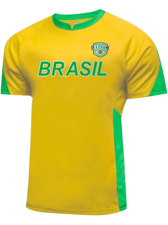 Icon Sport Group Brazil Soccer World Cup Adult Soccer Jersey -P007 XL