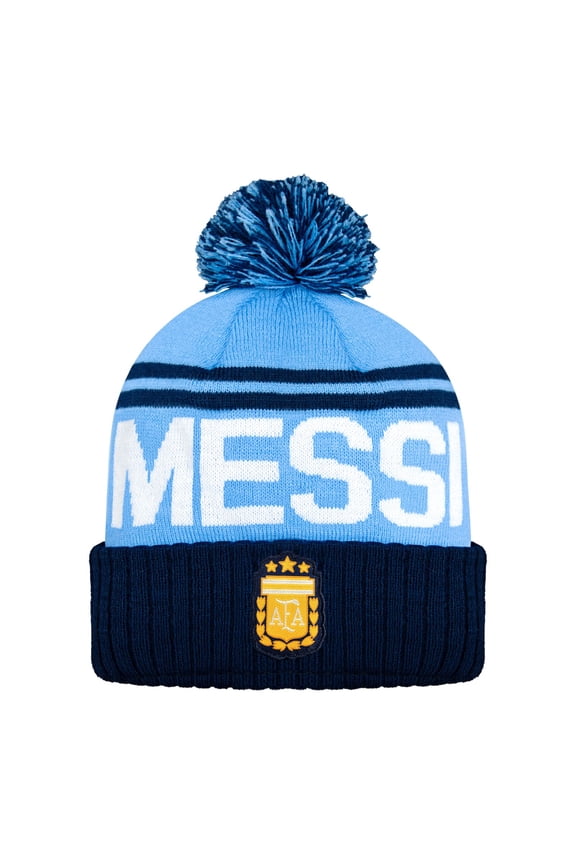 AFA Argentina Player 10 Soccer Beanie Men Size - 2 Tones Color Light Blue