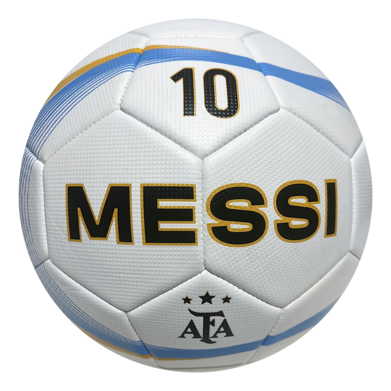 Icon Sports Argentina National Football Team (AFA) Size 5 Soccer Ball Licensed Light Blue Thunder Number 10