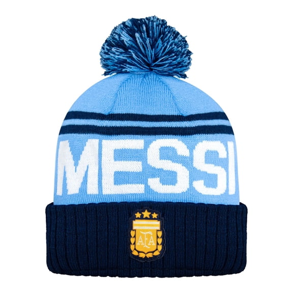 Icon Sports Argentina Player 10 Soccer Beanie Men Size - Light Blue AFA Number 10