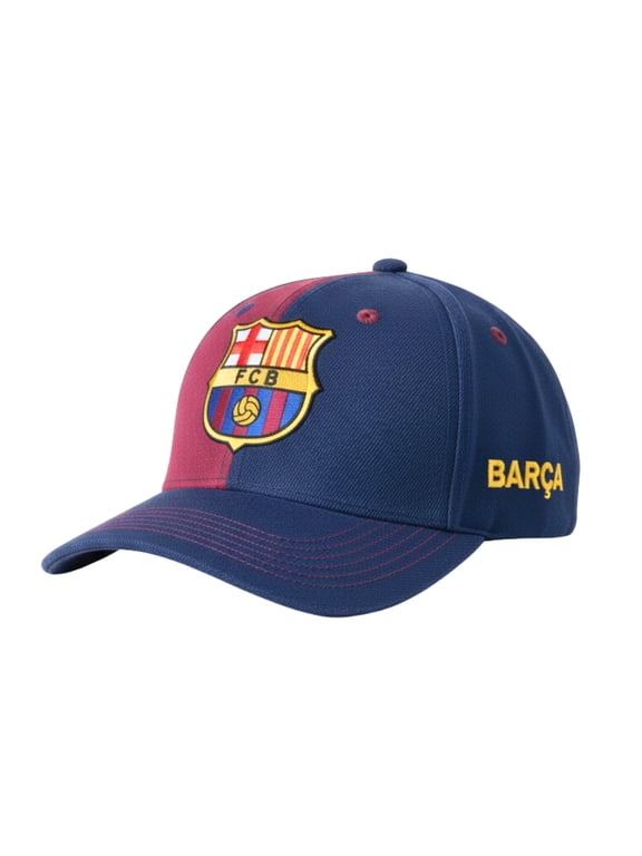 Barcelona Adjustable Cap, Maroon Blue, 100% Polyester, OSFM