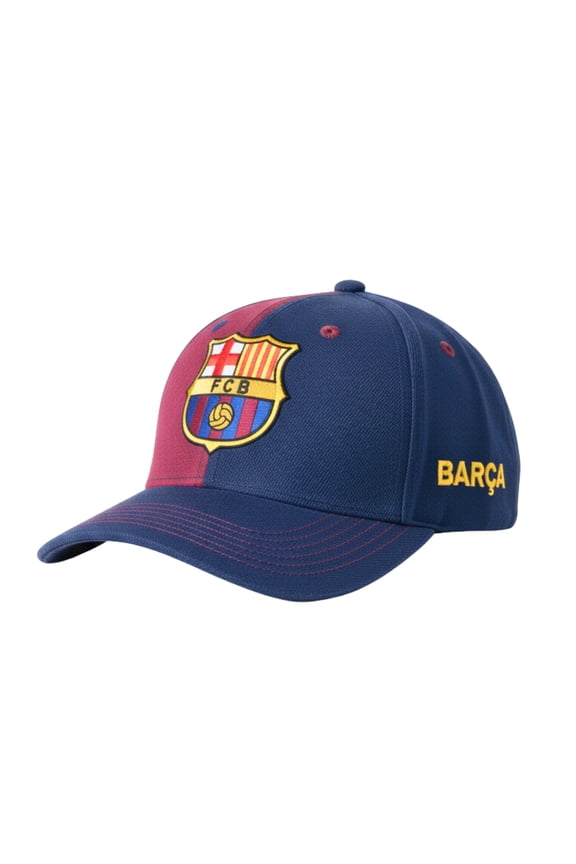 Barcelona Adjustable Cap, Maroon Blue, 100% Polyester, OSFM