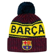 Icon Sports Boys Crowned Team Pom Beanie Soccer Barcelona, Team Color, OSFM FCB42BN-2