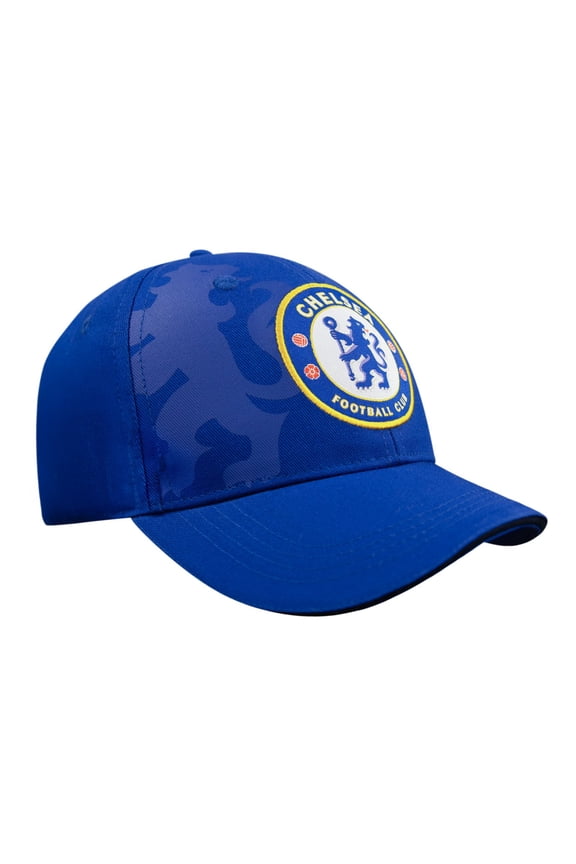 Chelsea FC Futbol Club Embroidered Logo 6 Panel Cap Soccer - Navy Faded Logo