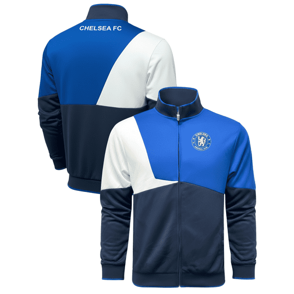 Icon Sports Chelsea FC Track Jacket, Blue Colorblock, 100% Poly, YS-XXL