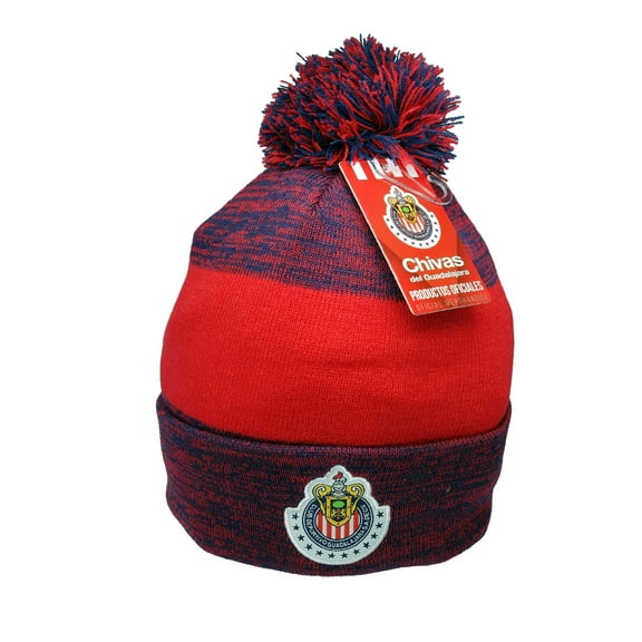 Icon Sports Chivas Adult Unisex Pom Pom Winter Soccer Beanie 9